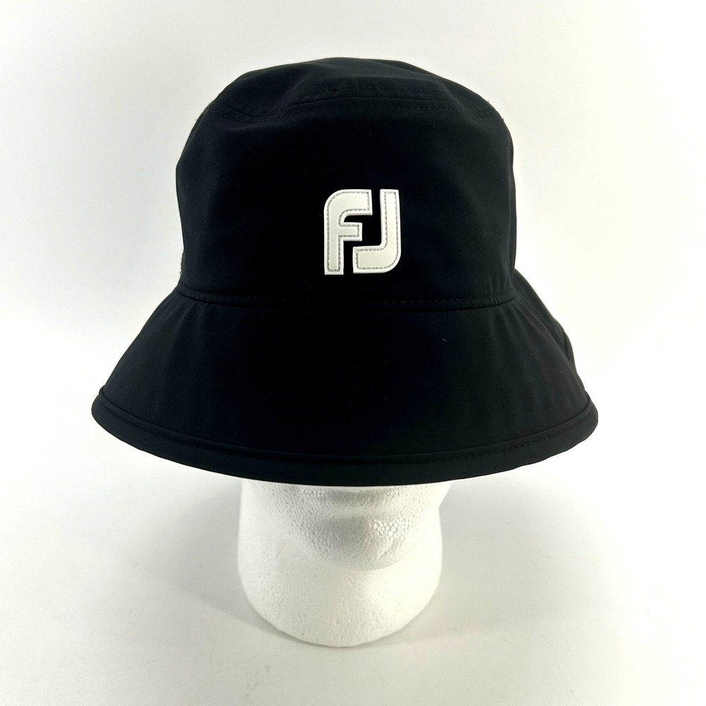 FootJoy DryJoys Golf Bucket Hat Black Waterproof Rain Hat Unisex L/XL Adjustable